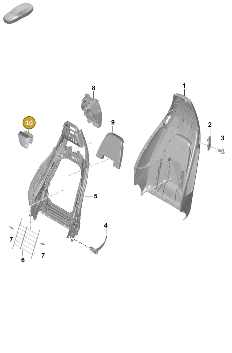 9P18828418YR — Porsche Cayman (2019-2022) diagram p55817000, position 10