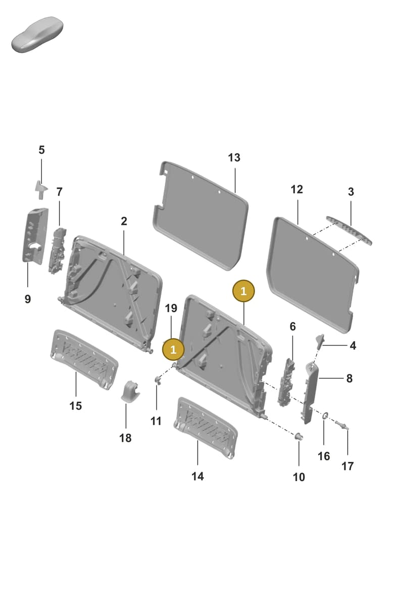 9P1885045 — Porsche 911 (2018-2024) diagram p53818000, position 1