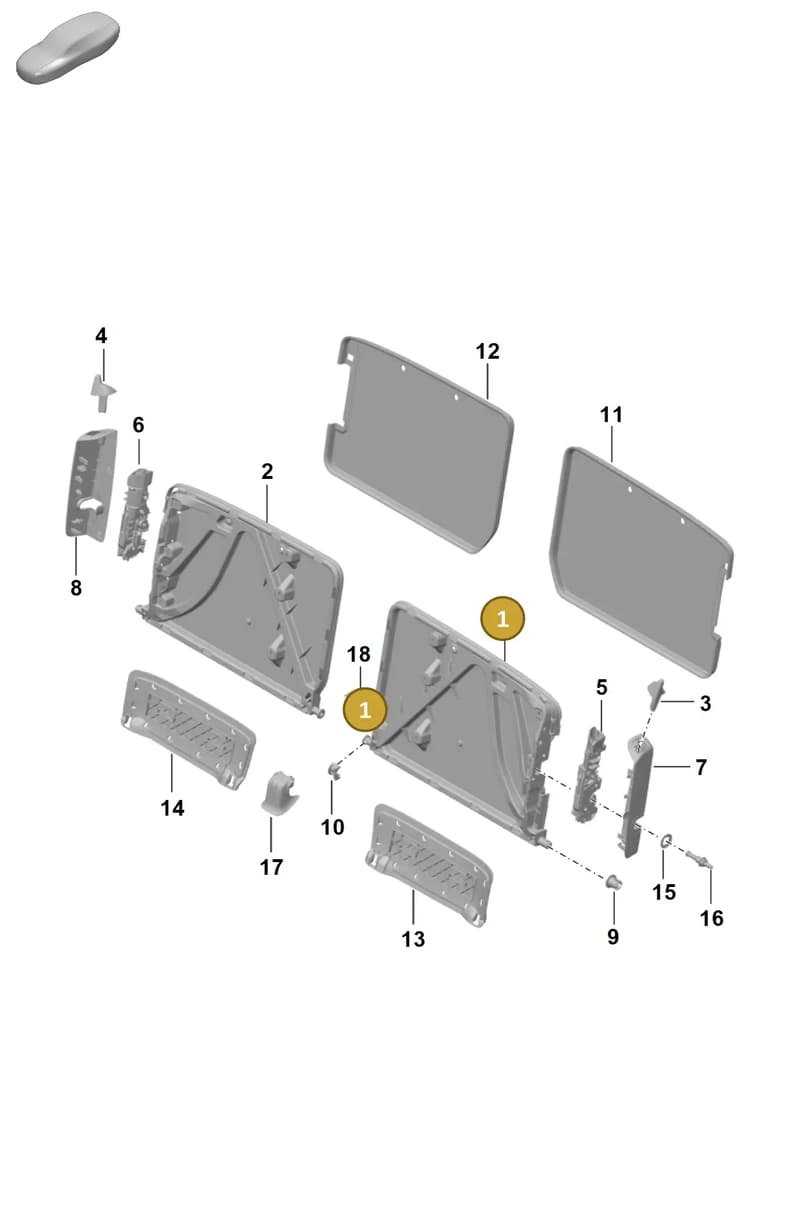9P1885045A — Porsche 911 (2024-2025) diagram p63818000, position 1