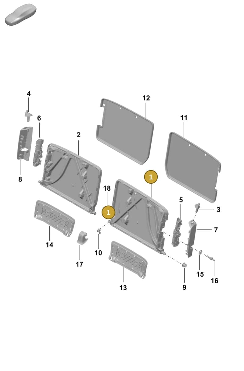 9P1885045 — Porsche 911 (2020-2022) diagram p57818000, position 1