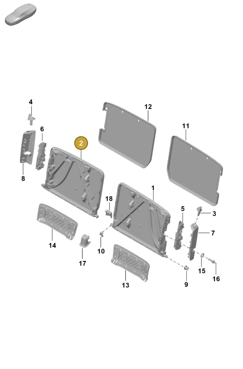 9P1885046A — Porsche 911 (2024-2025) diagram p63818000, position 2