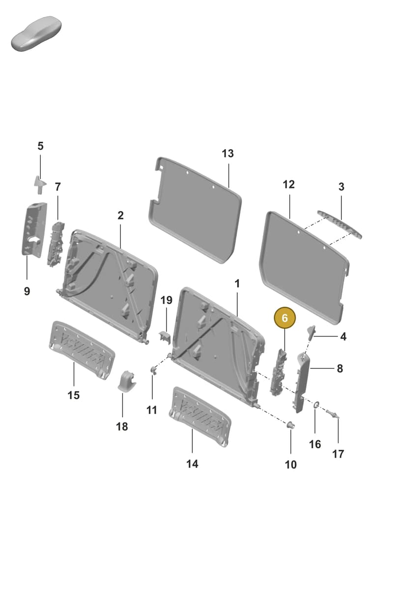 9P1885113 — Porsche 911 (2018-2024) diagram p53818000, position 6
