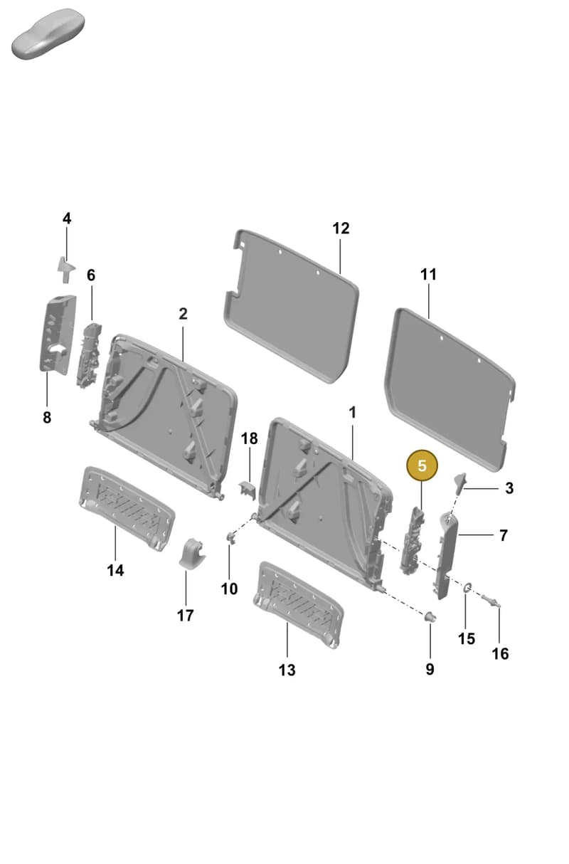 9P1885113 — Porsche 911 (2020-2022) diagram p57818000, position 5
