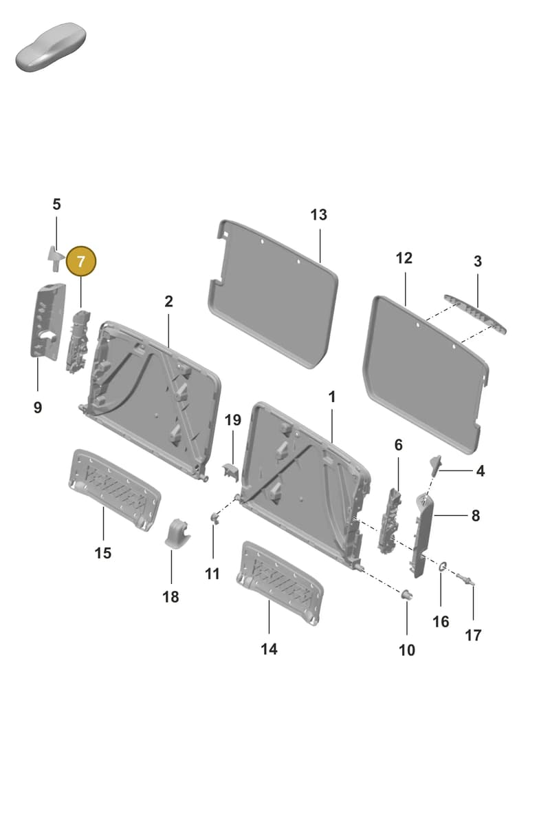 9P1885114 — Porsche 911 (2018-2024) diagram p53818000, position 7