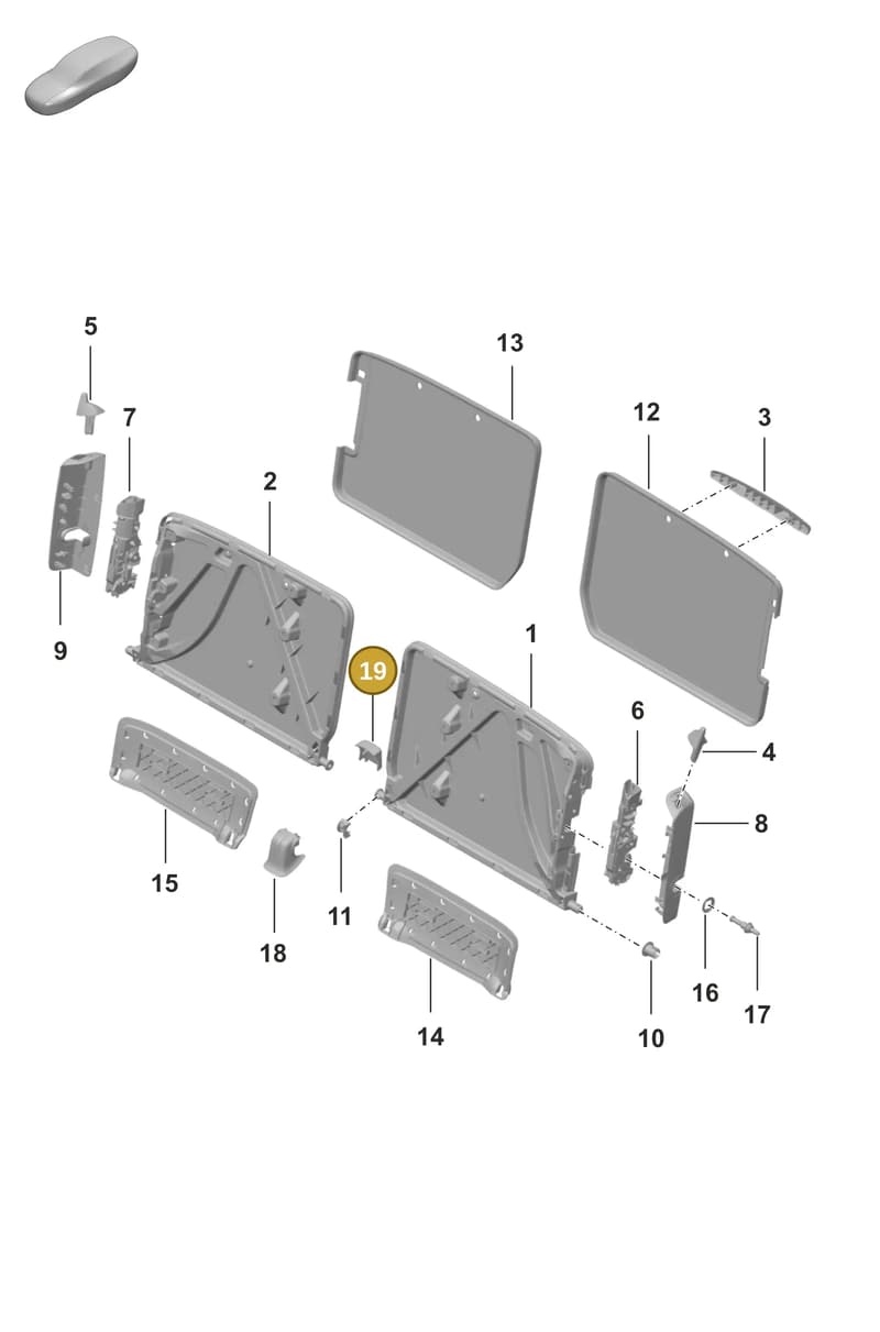 9P18855781E0 — Porsche 911 (2018-2024) diagram p53818000, position 19