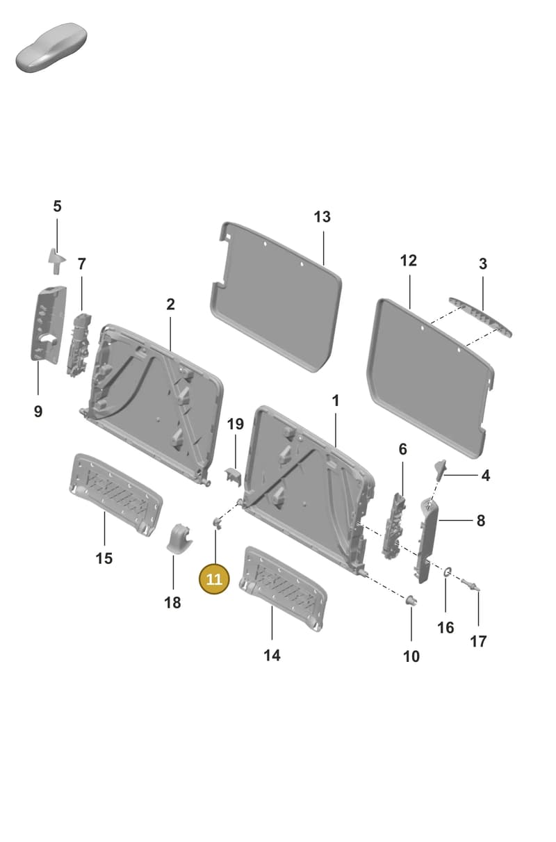 9P1885581 — Porsche 911 (2018-2024) diagram p53818000, position 11
