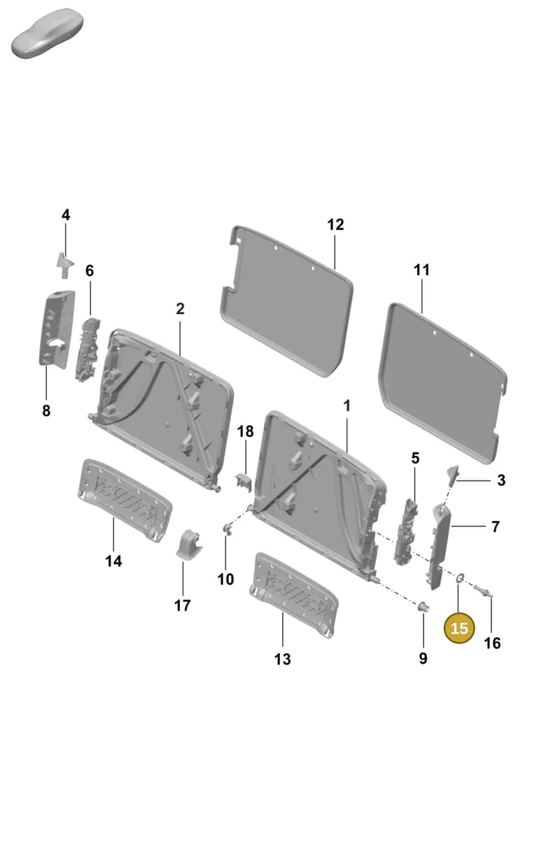 9P18859491E0 — Porsche 992 Sport Classic (2020-) diagram p57818000, position 15