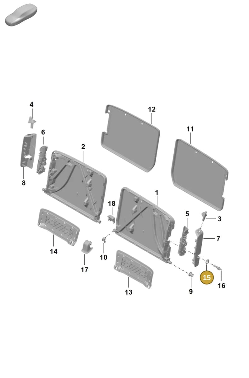9P18859491E0 — Porsche 992 Carrera Coupe (2024-) diagram p63818000, position 15
