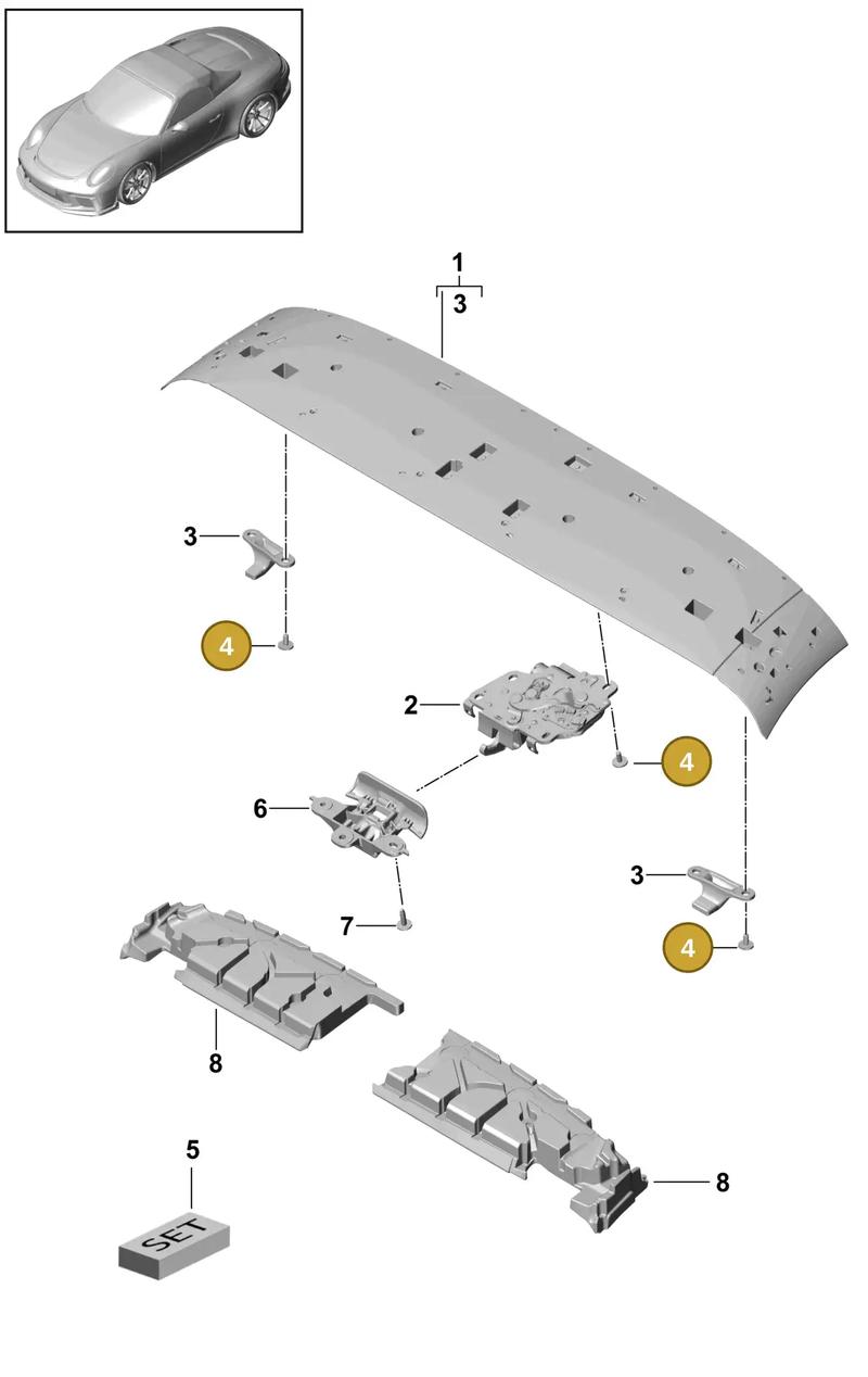9P1898026 — Porsche 911 (2013-2020) diagram p41811100, position 4
