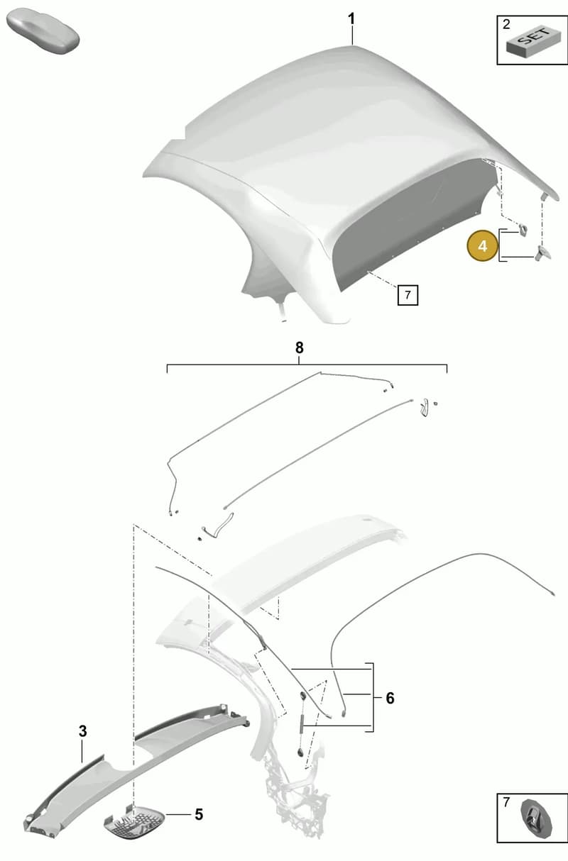 9P1898026 — Porsche Boxster Spyder (2019-2020) diagram p54811000, position 4