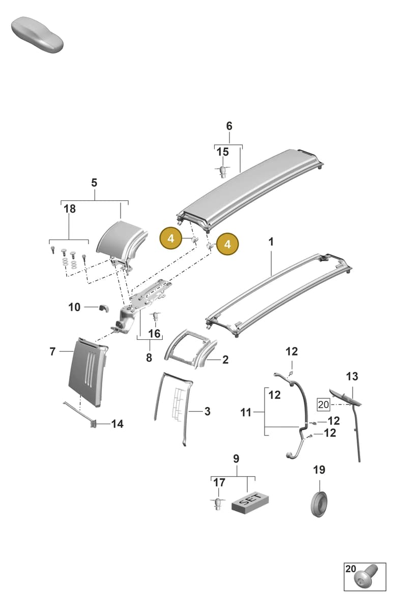 9P1898185 — Porsche 911 (2024-2025) diagram p53811410, position 4