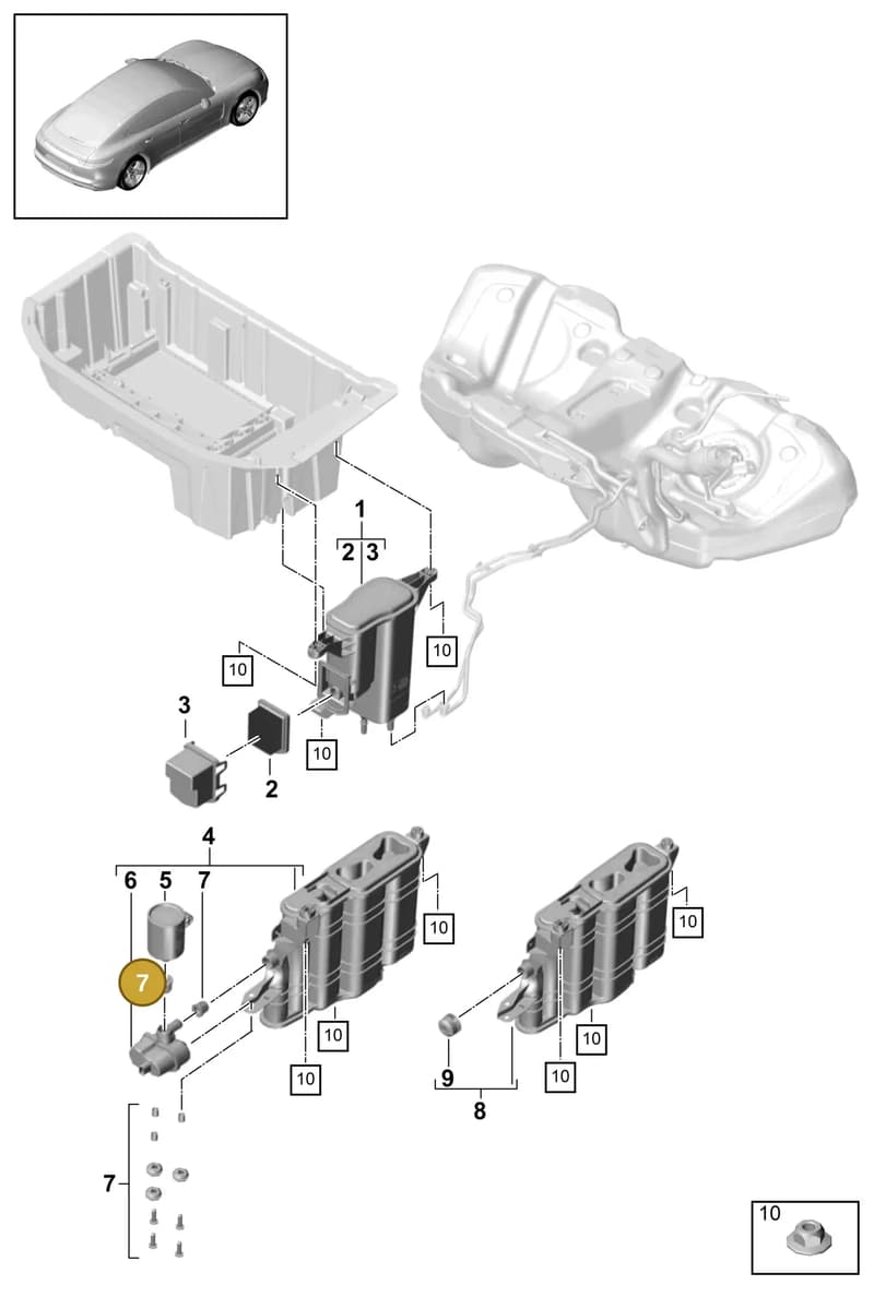 9P1898209 — Porsche Panamera (2016-2020) diagram p49201055, position 7