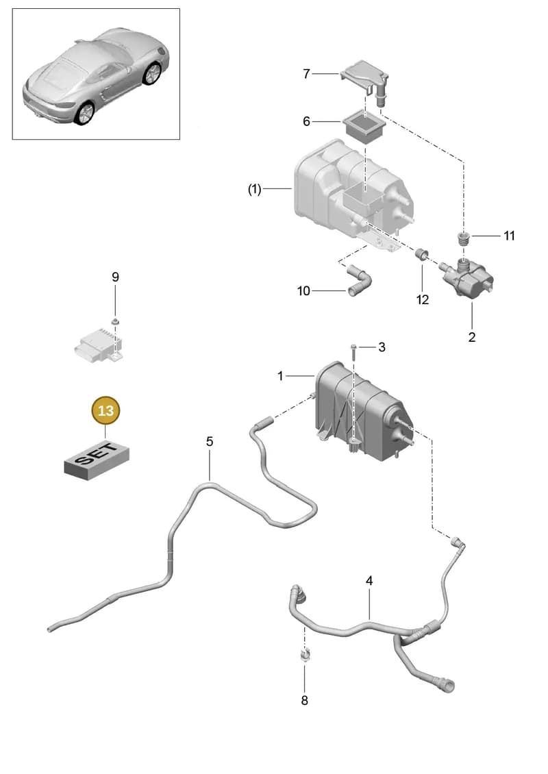 9P1898209 — Porsche Cayman (2016-2019) diagram p50201020, position 13