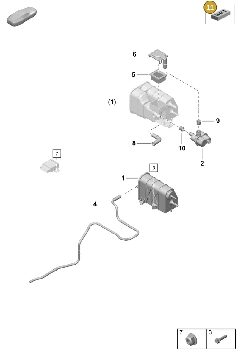 9P1898209 — Porsche Boxster Spyder (2019-2020) diagram p55201200, position 11