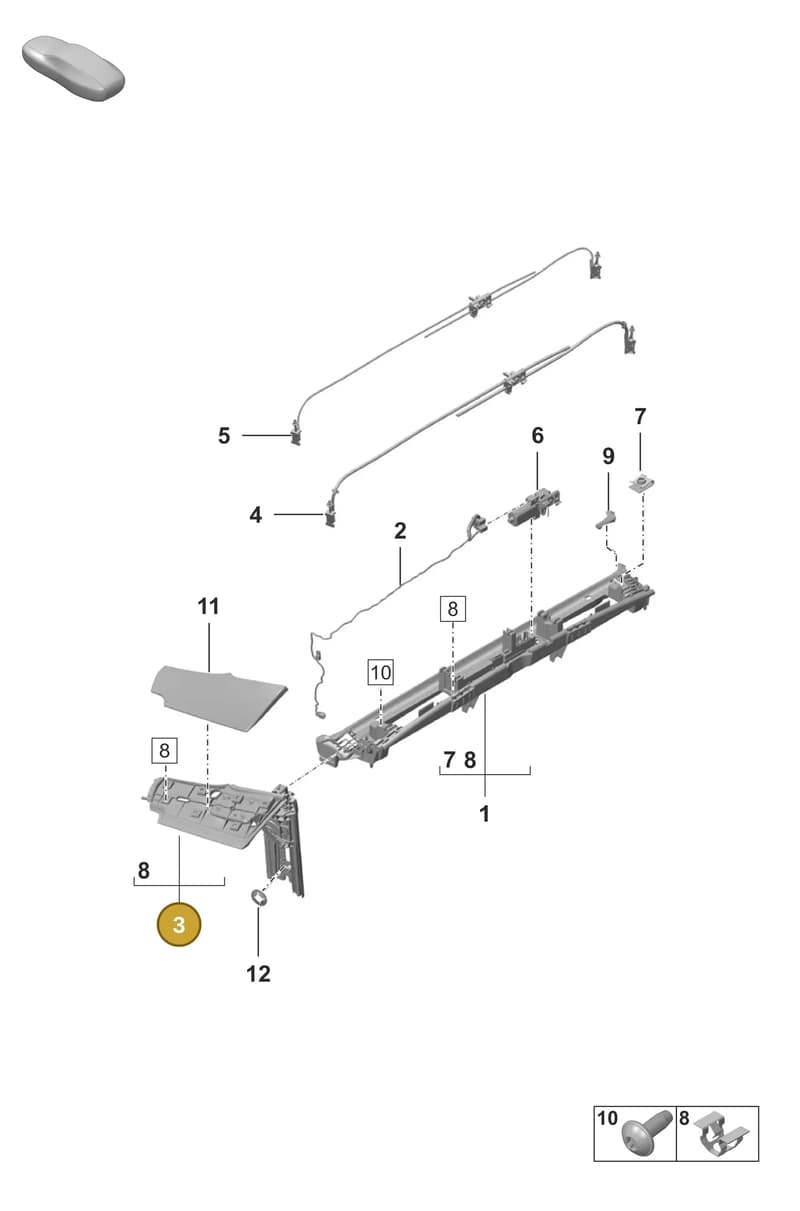 9P1898279A — Porsche 911 (2024-2025) diagram p53811400, position 3