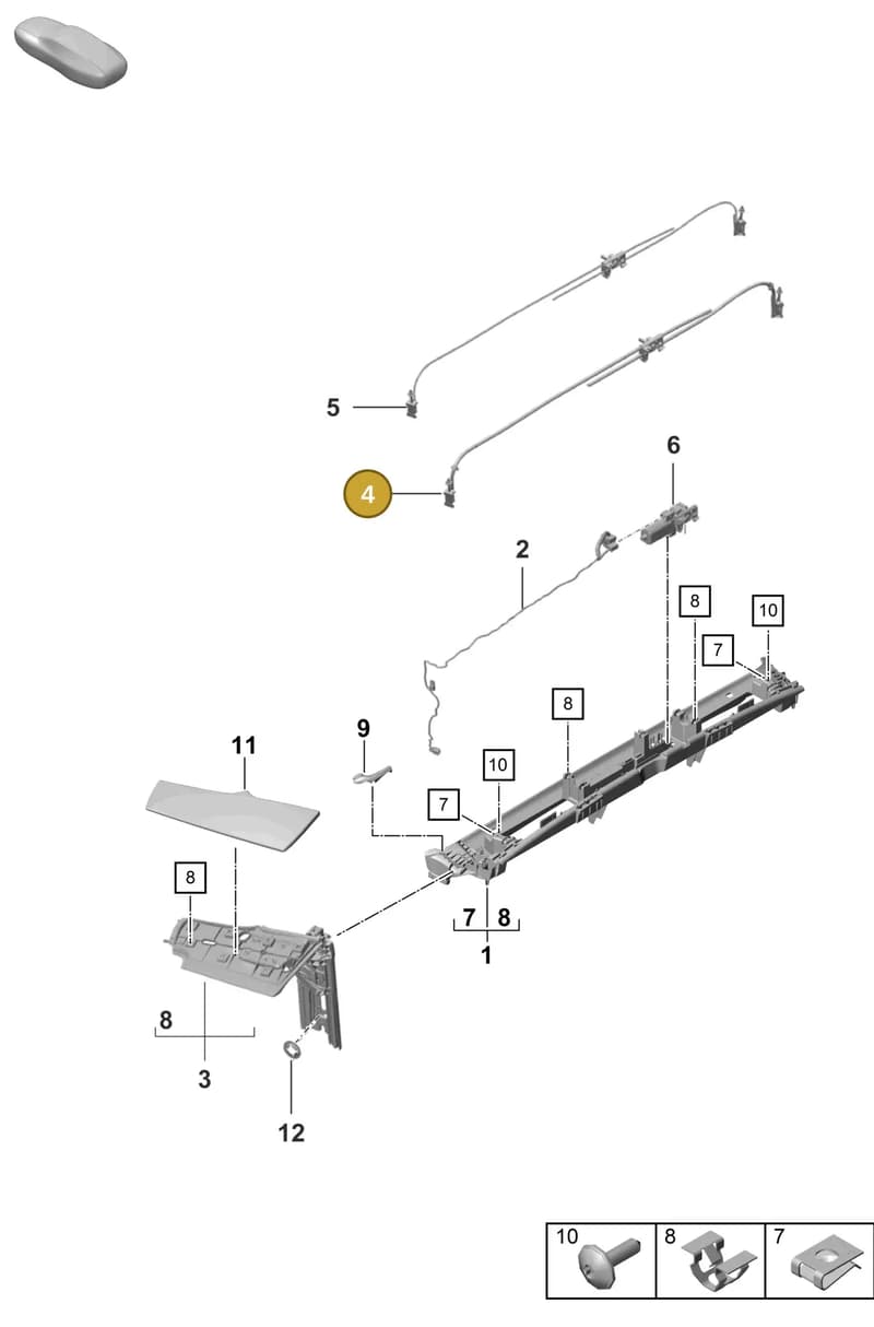 9P1898405 — Porsche 911 (2020-2022) diagram p57811400, position 4