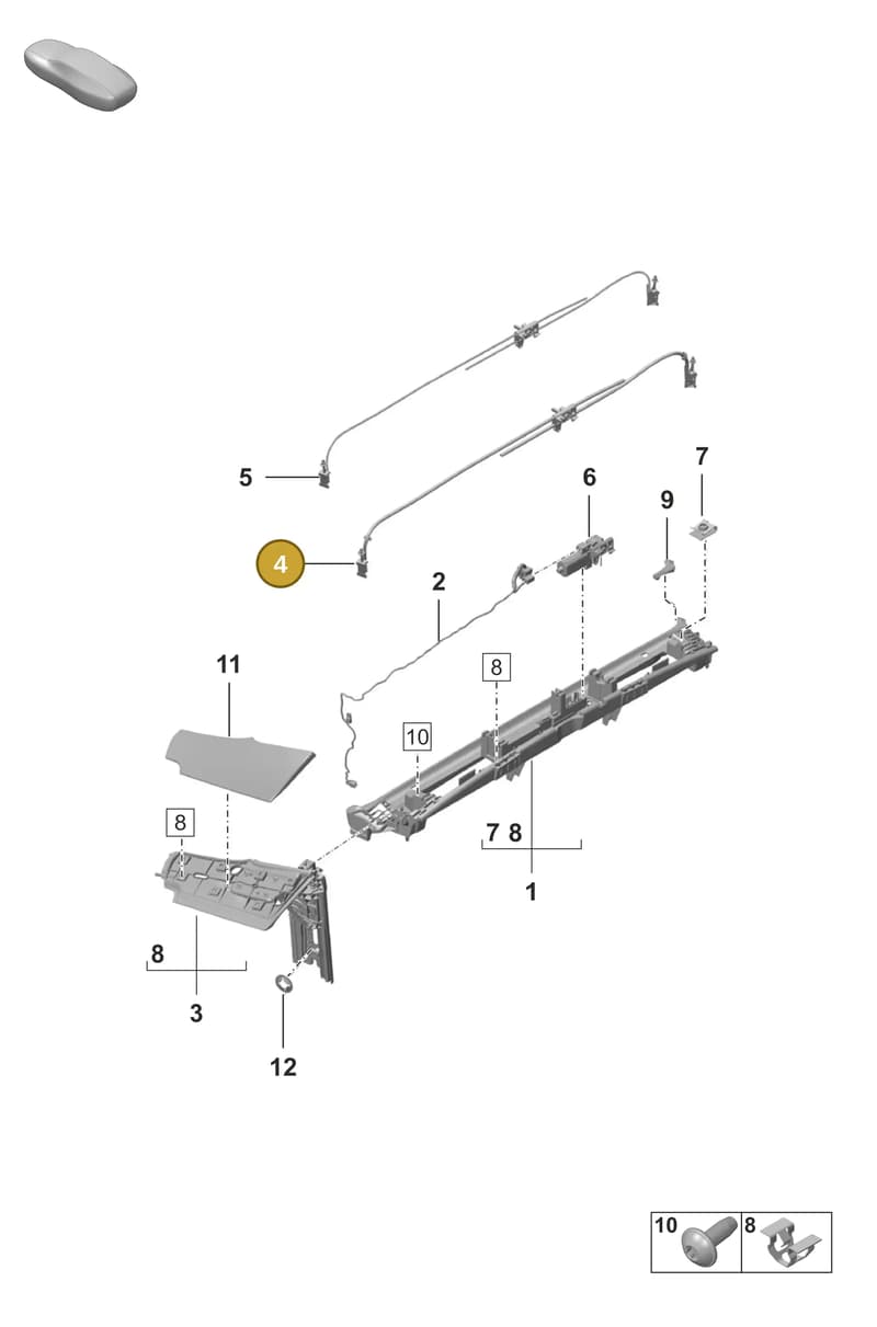9P1898405 — Porsche 911 (2024-2025) diagram p53811400, position 4