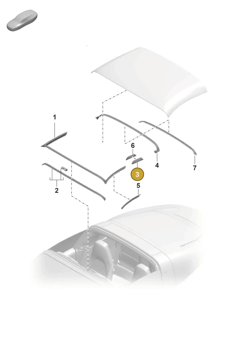 9P1898472A — Porsche 911 (2018-2024) diagram p53811260, position 3
