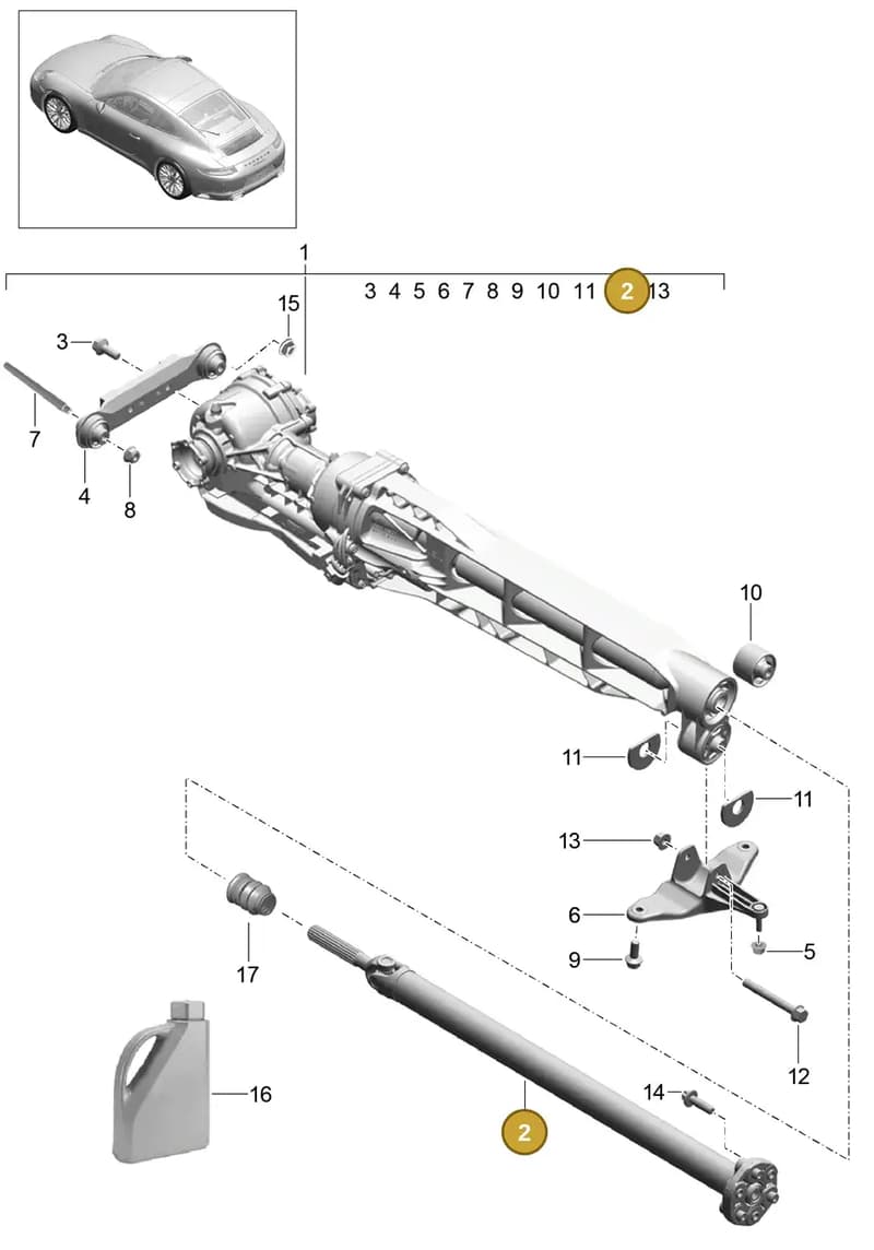 9P1906529 — Porsche 911 (2016-2019) diagram p47305000, position 2