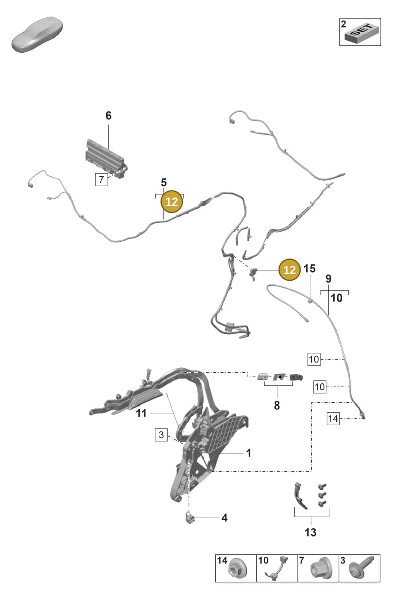 9P1907127A — Porsche 911 (2018-2024) diagram p53811210, position 12