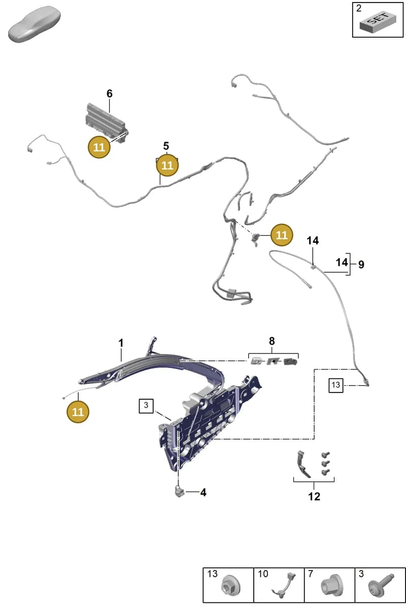 9P1907127A — Porsche 911 (2024-2025) diagram p63811210, position 11