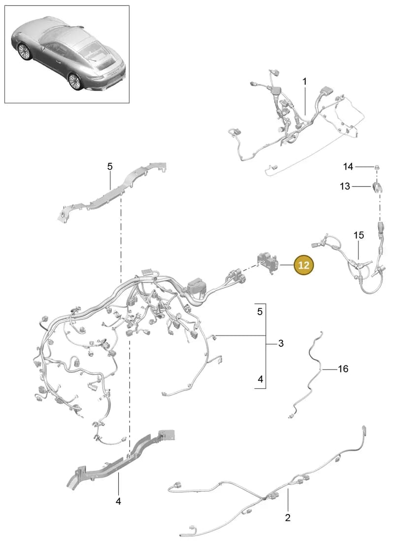 9P1907179 — Porsche 911 (2016-2019) diagram p47902020, position 12