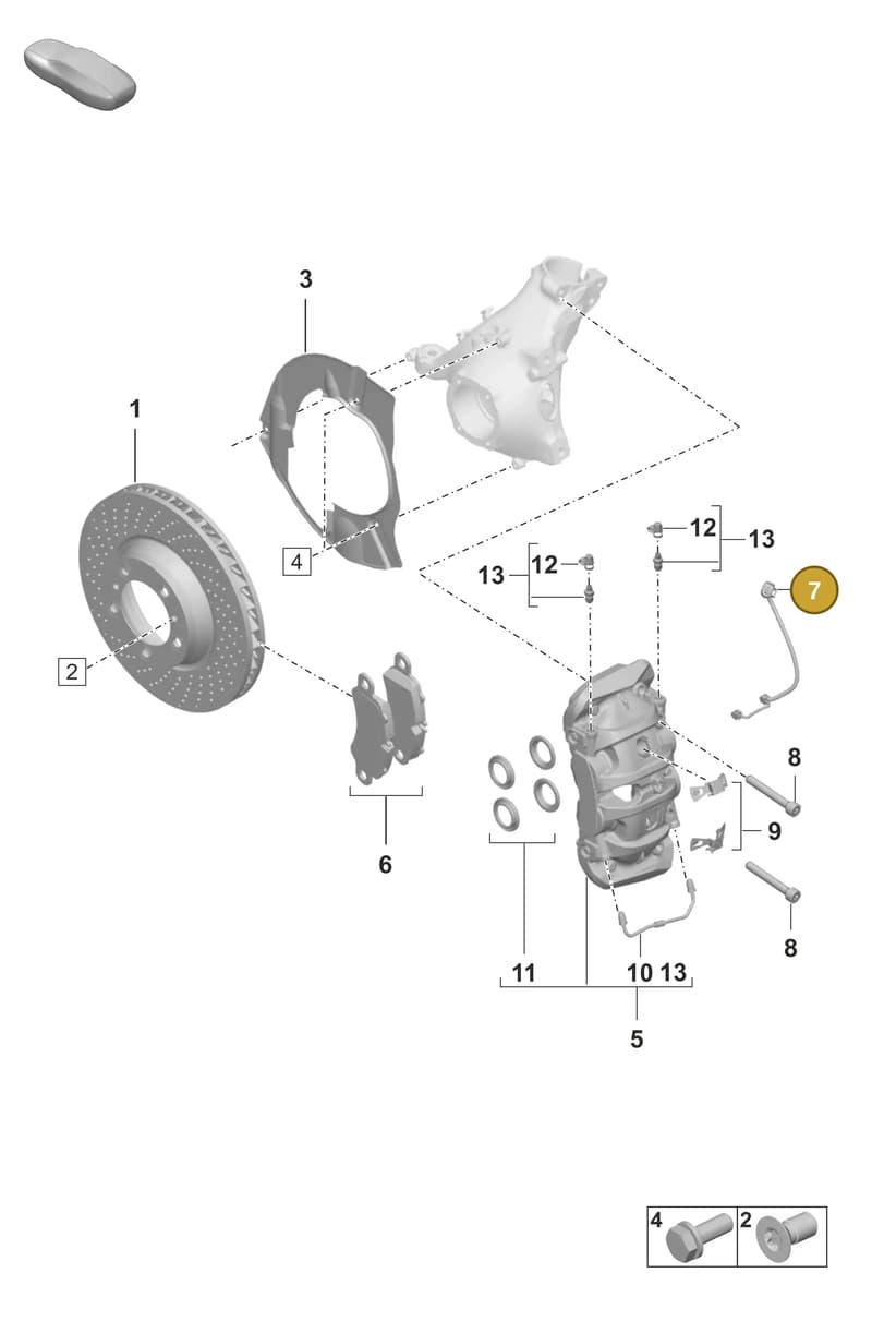 9P1907253 — Porsche 911 (2018-2024) diagram p53602000, position 7