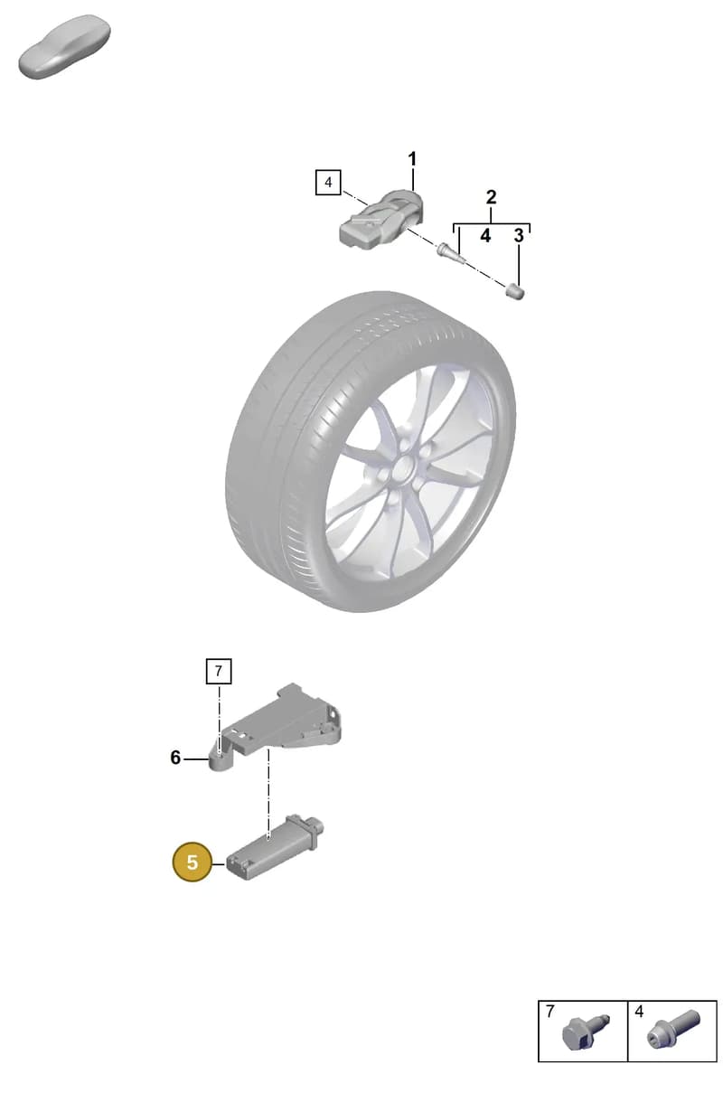 9P1907273A — Porsche Cayman (2019-2022) diagram p55601050, position 5