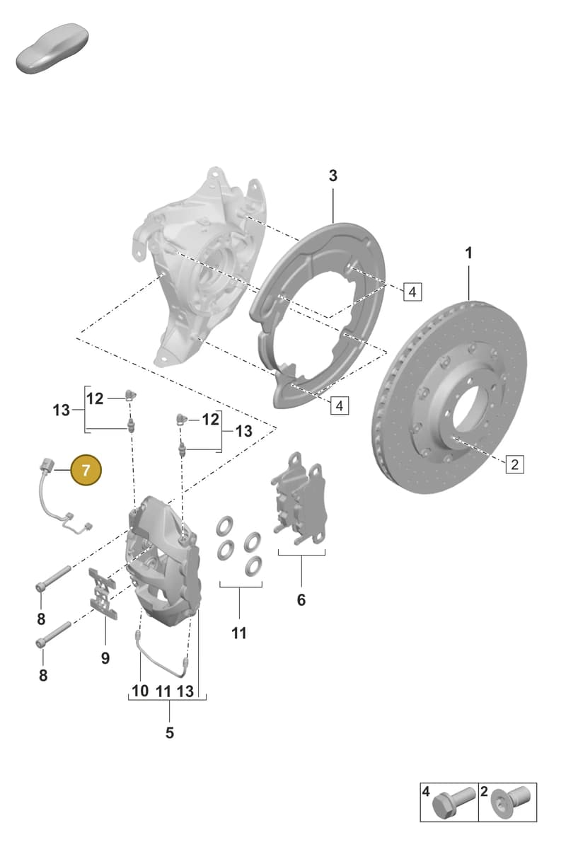 9P1907637C — Porsche 911 (2024-2025) diagram p53603010, position 7