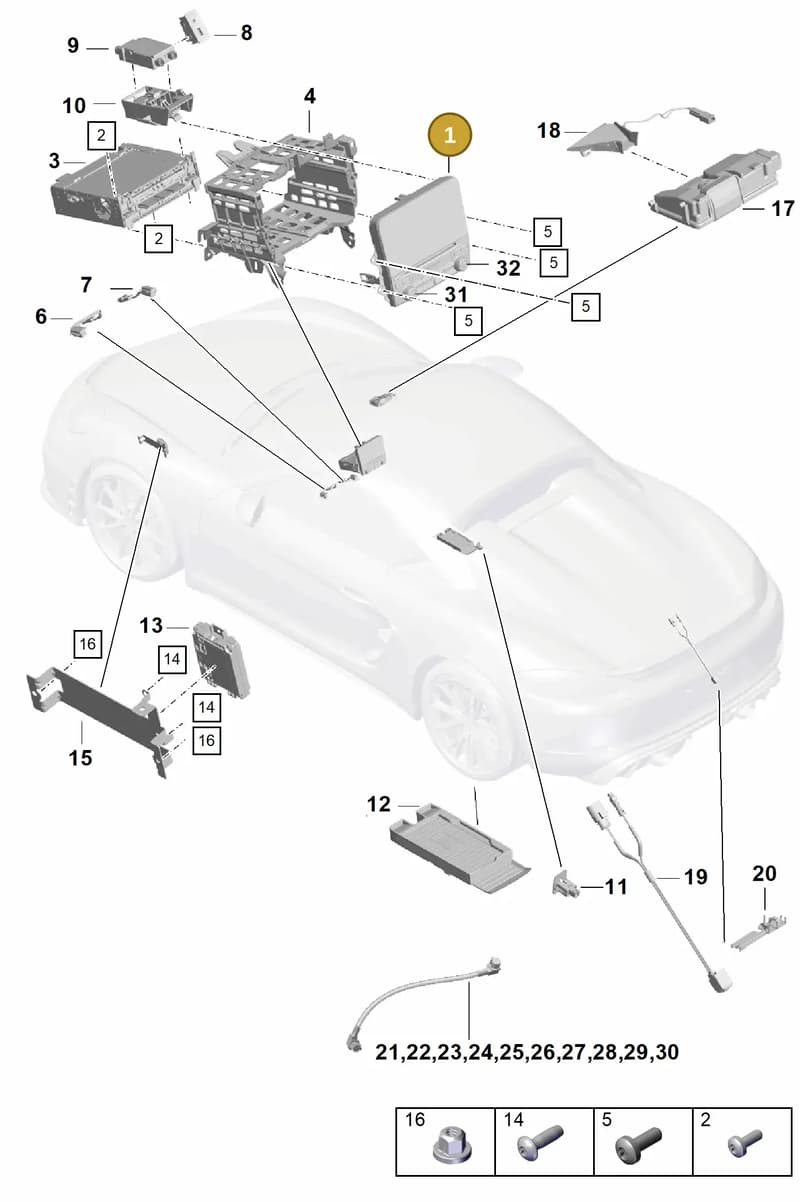 9P1919607FDML — Porsche Boxster Spyder (2019-2020) diagram p54911000, position 1
