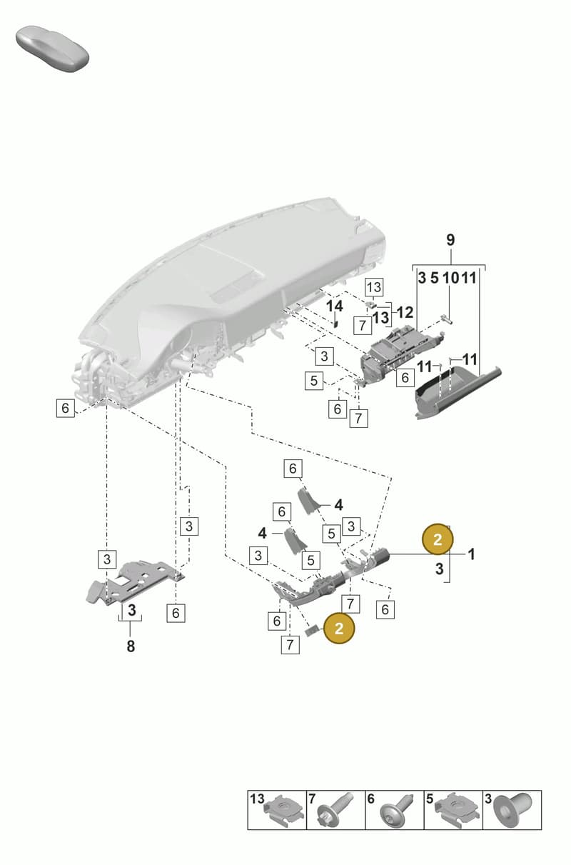 9P1937552 — Porsche Panamera (2020-2023) diagram p58809150, position 2