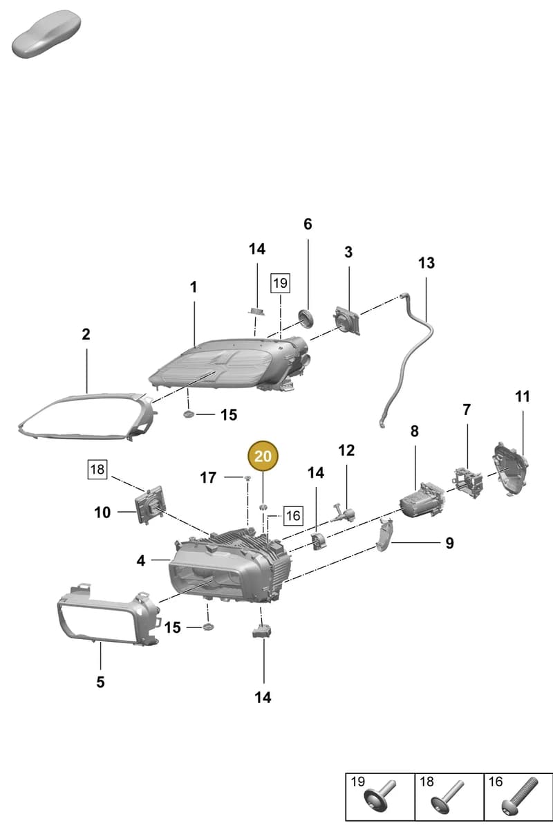 9P1941544 — Porsche Macan (2024-2024) diagram p61908100, position 20