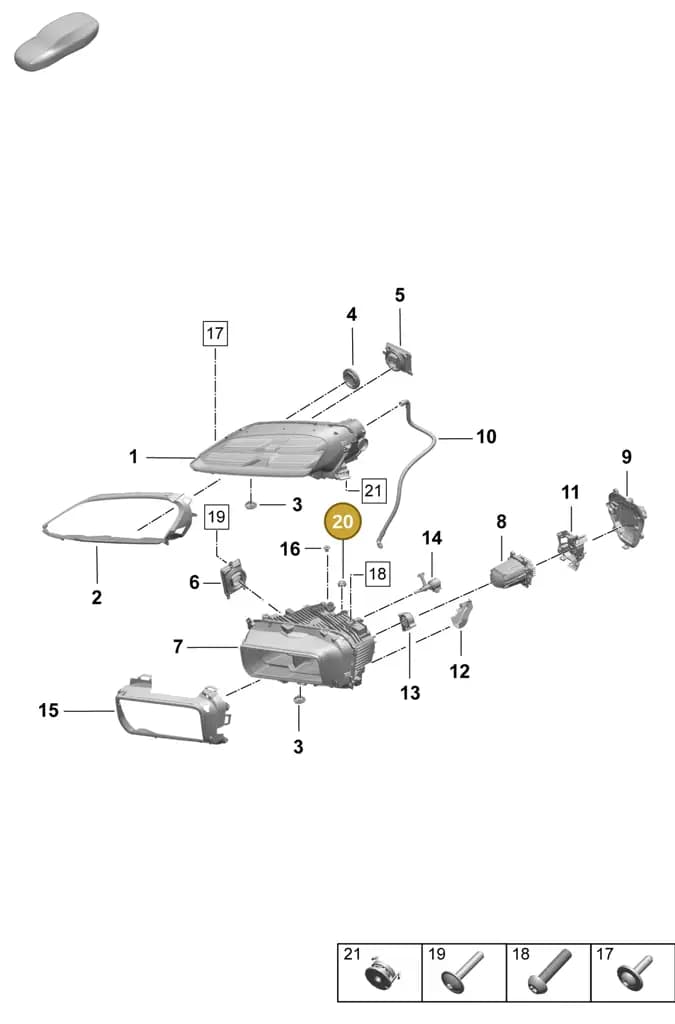 9P1941544 — Porsche Macan (2024-2024) diagram p61908000, position 20