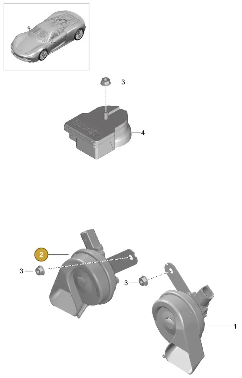 9P1947101 — Porsche 918 Spyder (2014-2015) diagram p43903000, position 2