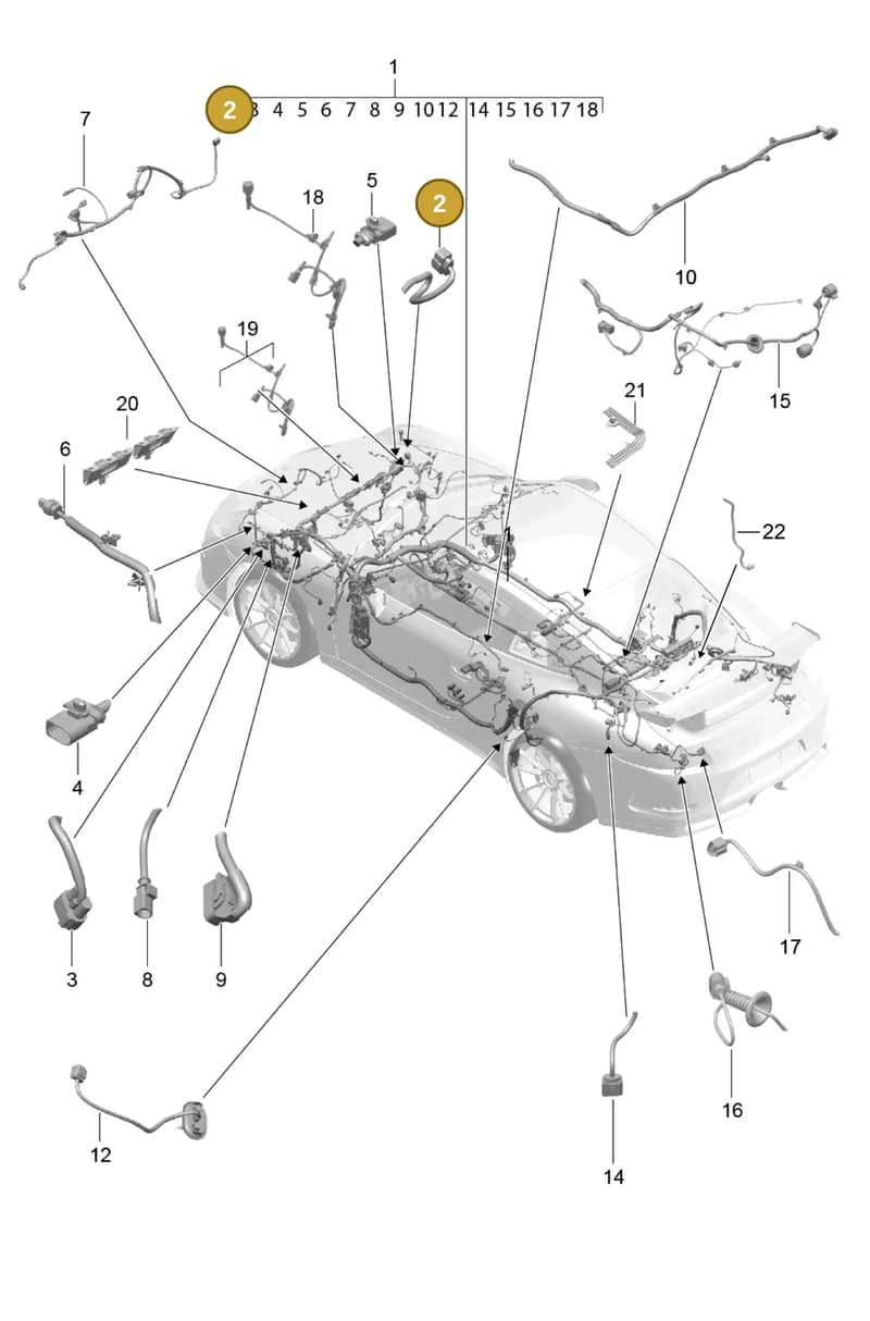 9P1971035G — Porsche 911 (2013-2020) diagram p41902010, position 2