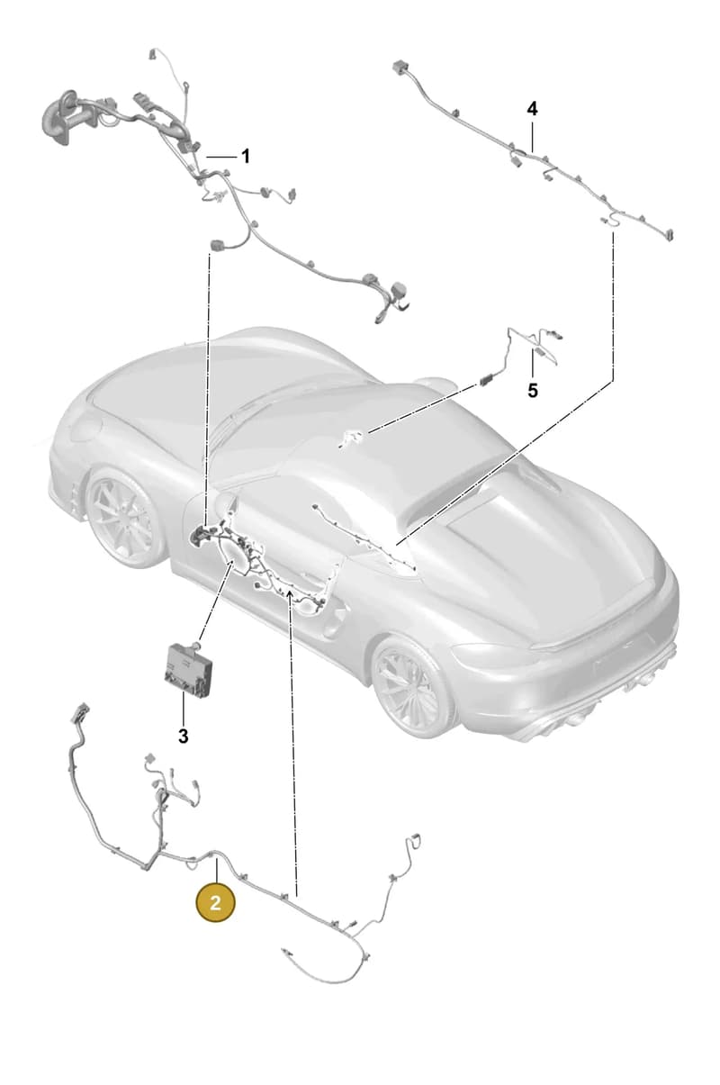 9P1971036E — Porsche Boxster Spyder (2019-2020) diagram p54902150, position 2