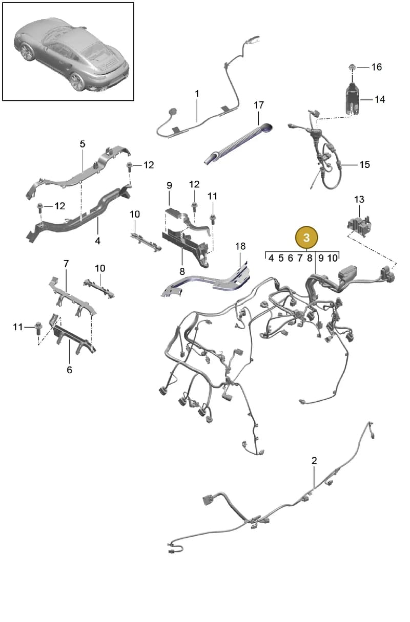 9P1971188B — Porsche 911 (2013-2020) diagram p42902020, position 3