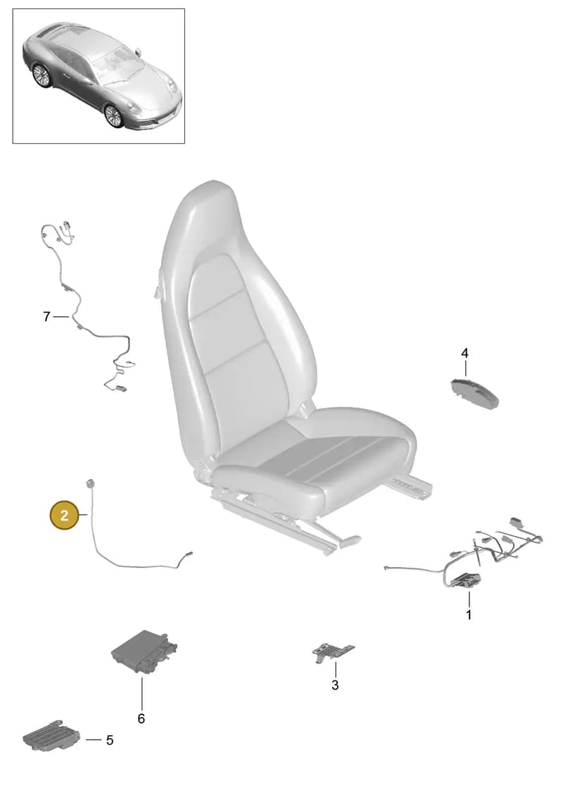 9P1971366B — Porsche 911 (2016-2019) diagram p47817010, position 2