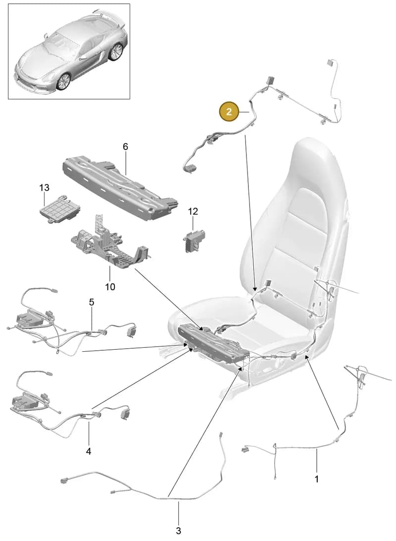9P1971369A — Porsche Cayman GT4 (2015-2016) diagram p45817025, position 2