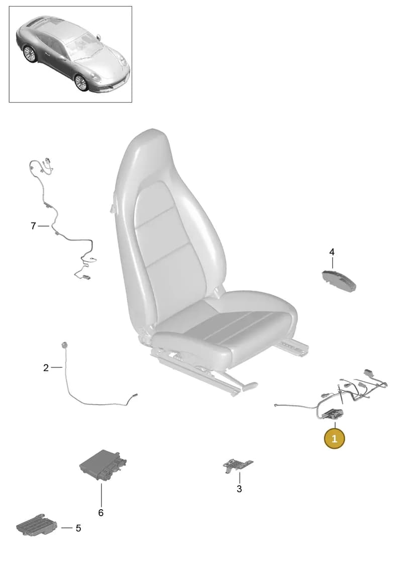 9P1971369A — Porsche 911 (2016-2019) diagram p47817010, position 1