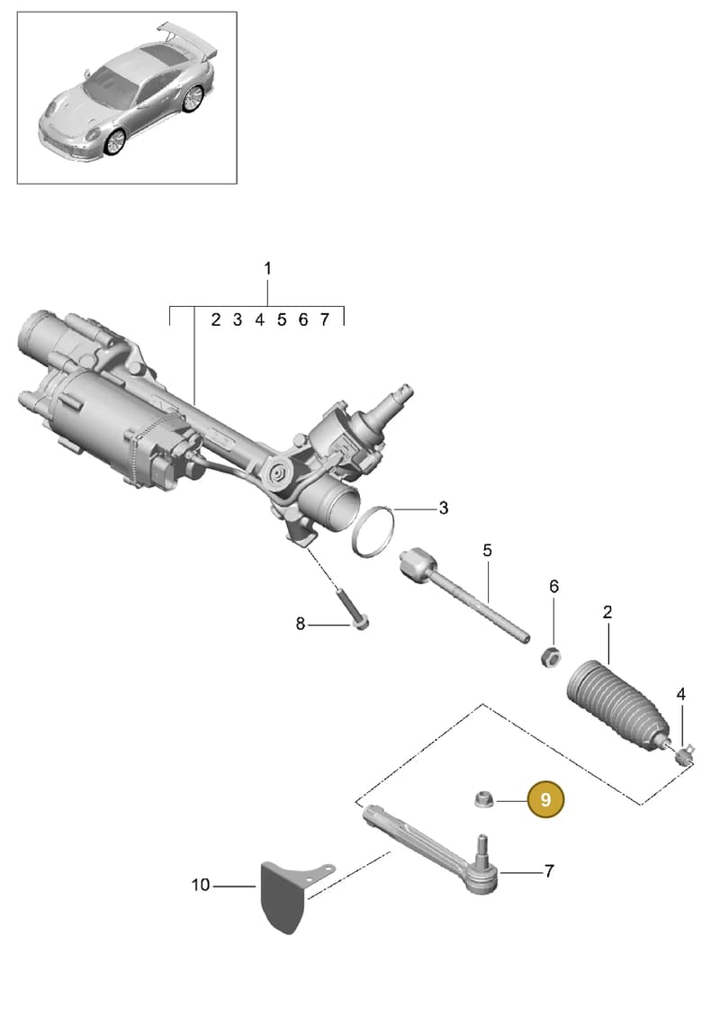9P1971388 — Porsche 911 (2013-2020) diagram p42403010, position 9