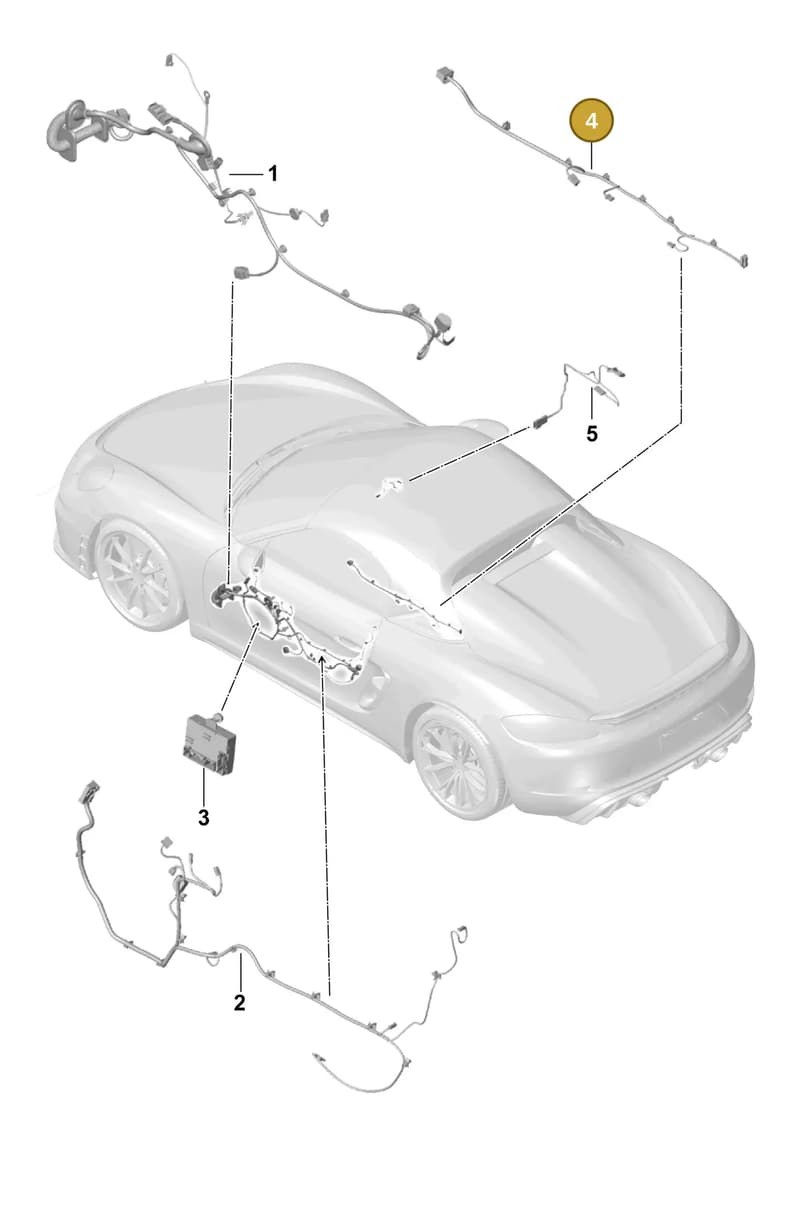 9P1971641C — Porsche Boxster Spyder (2019-2020) diagram p54902150, position 4