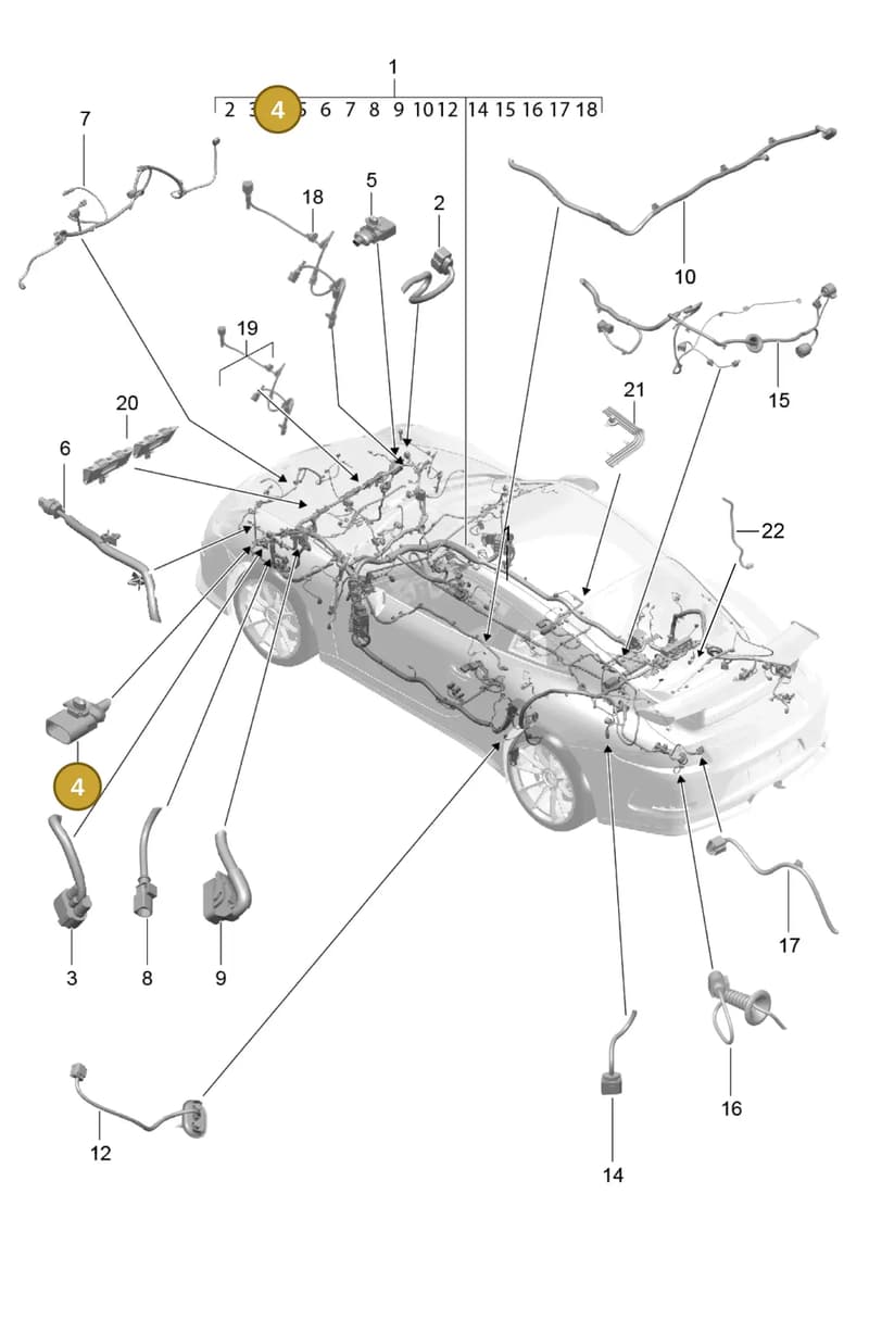 9P1971641E — Porsche 911 (2013-2020) diagram p41902010, position 4