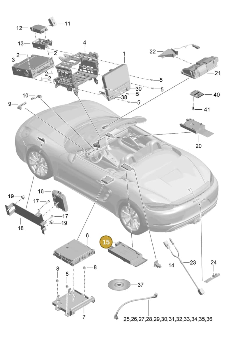 9P1971659 — Porsche Boxster (2016-2019) diagram p48911000, position 15