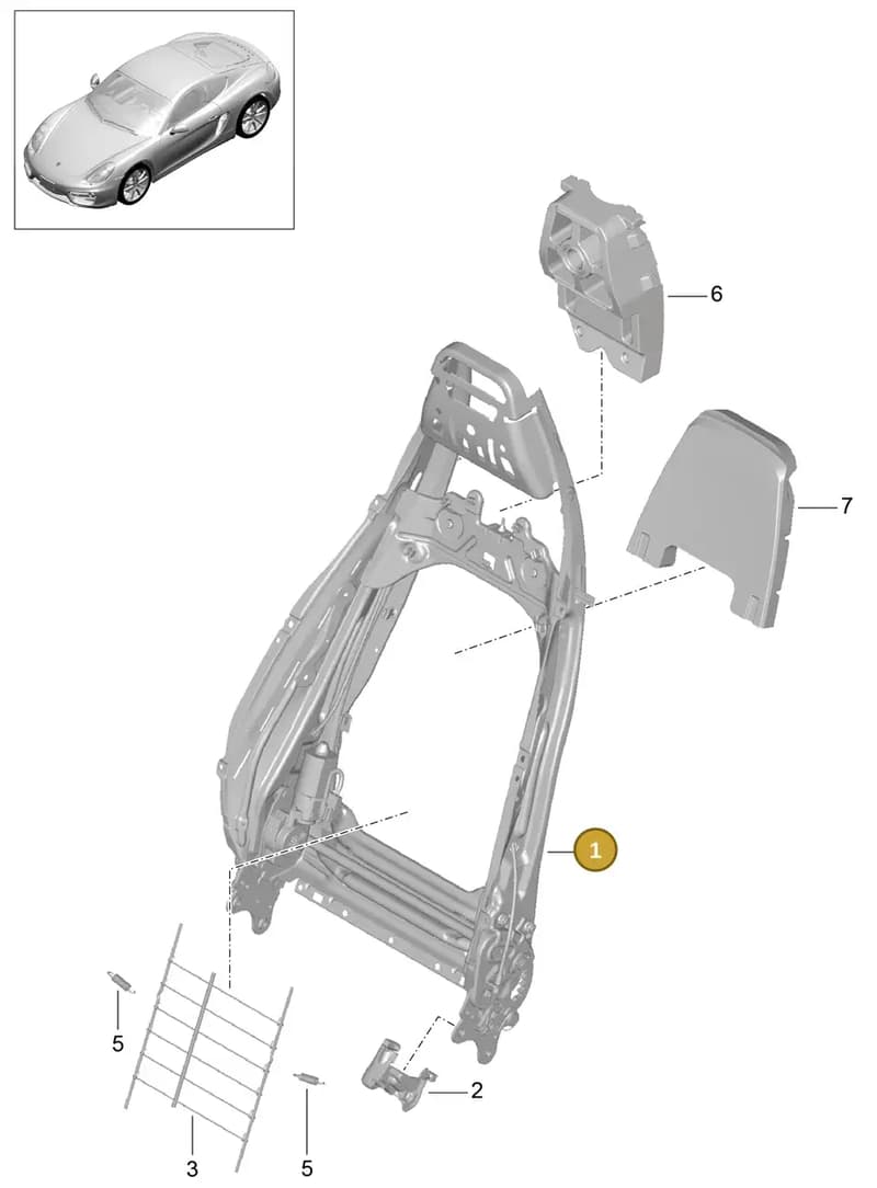 9P1972171A — Porsche Cayman (2013-2016) diagram p40817021, position 1