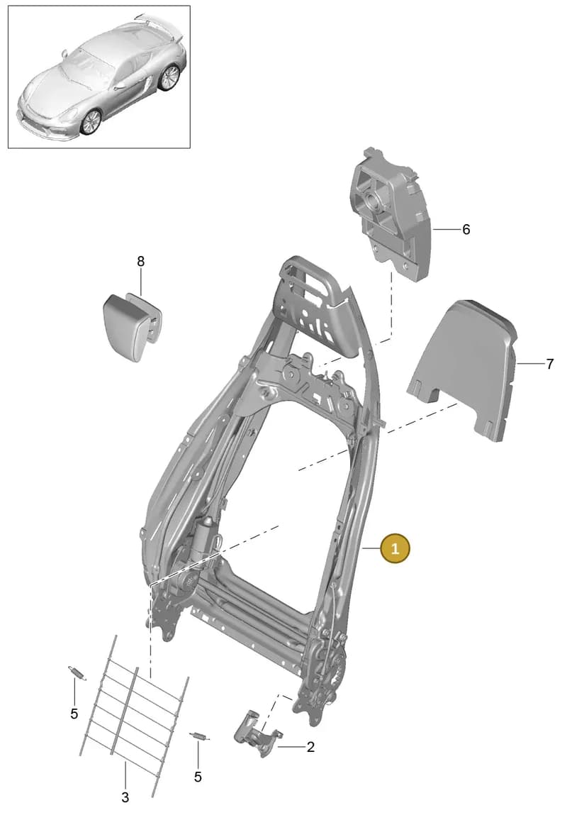 9P1972171A — Porsche Cayman GT4 (2015-2016) diagram p45817021, position 1