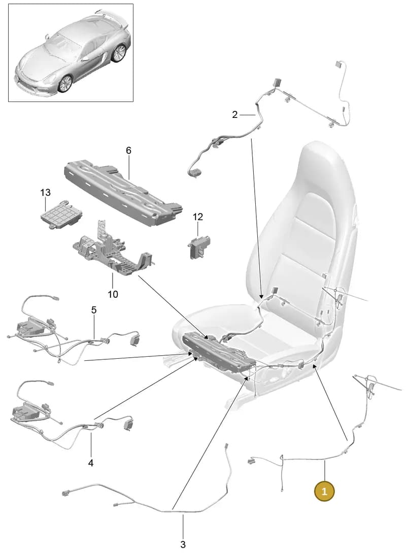 9P1972173A — Porsche Cayman GT4 (2015-2016) diagram p45817025, position 1