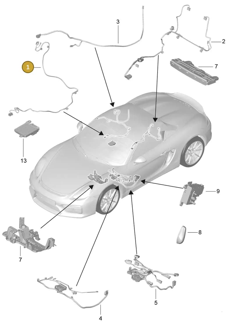 9P1972173A — Porsche Boxster Spyder (2015-2016) diagram p46817025, position 1