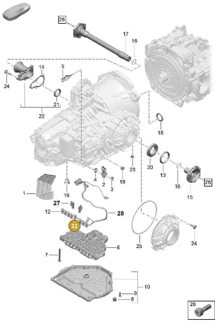 9P1973124 — Porsche Boxster Spyder (2019-2020) diagram p54320050, position 11