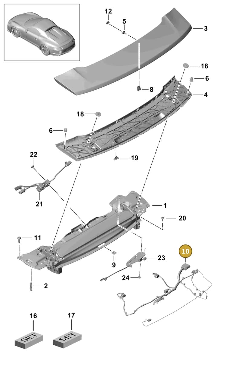 9P1974224D — Porsche 911 (2013-2020) diagram p41803030, position 10